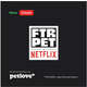 Guia com Amortecedor Future Pet Netflix Preta para Cães