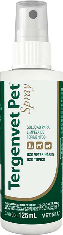 Solução Vetnil Spray para Limpeza de Ferimento Tergenvet - 125 mL