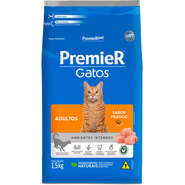 Ração Premier Pet Gatos Ambientes Internos Adultos Frango - 1,5Kg