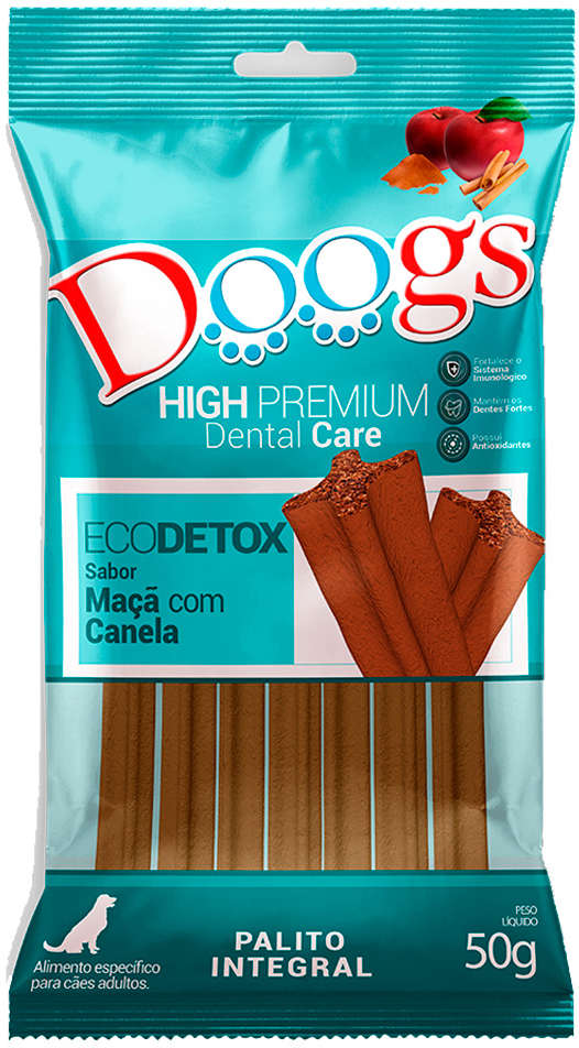 Palito Doogs para Cães Sabor Canela e Maçã - 50g