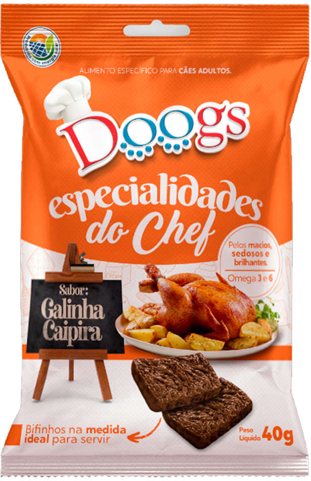 Petisco Doogs Especialidades do Chef Galinha Caipira para Cães - 40 g