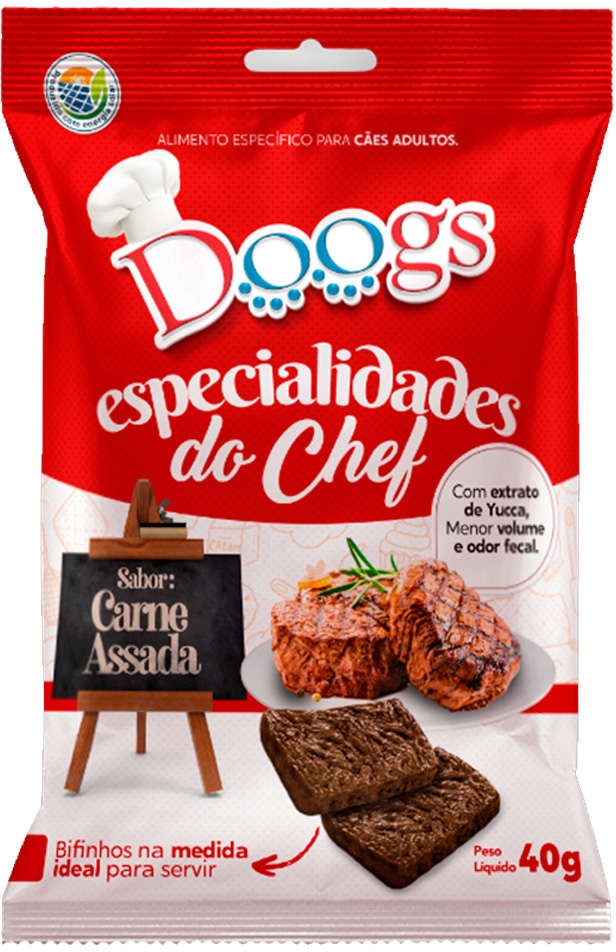 Petisco Doogs Especialidades do Chef Carne Assada - 40 g