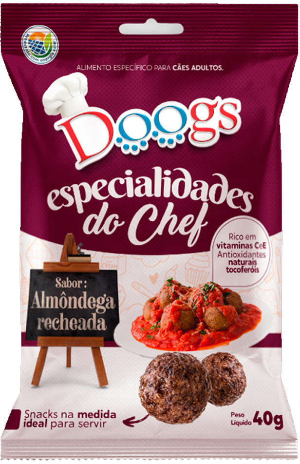 Petisco Doogs Especialidades do Chef Almôndega - 40 g