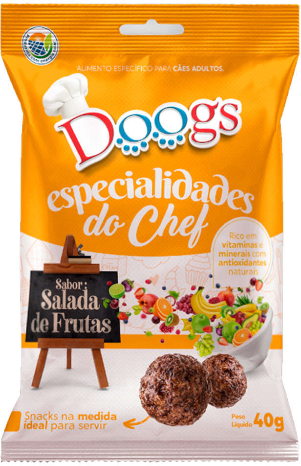 Petisco Doogs Especialidades do Chef Salada de Frutas - 40 g