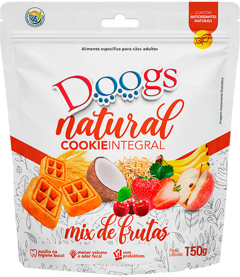 Biscoito Doogs Natural Mix de Frutas para Cães - 150 g