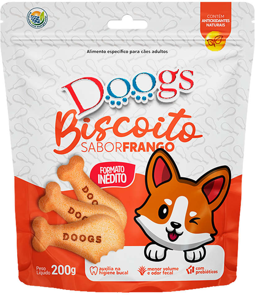 Biscoito Doogs para Cães Sabor Frango - 200g