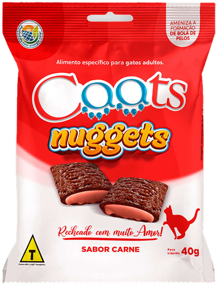 Nuggets Caats para Gatos Sabor Carne - 40g