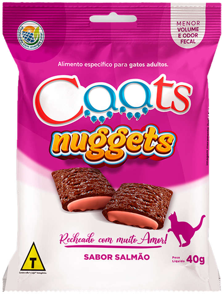 Nuggets Caats para Gatos Sabor Salmão - 40g