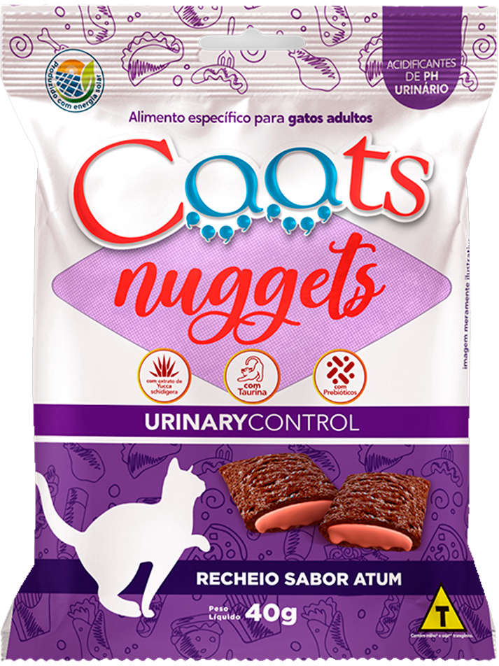 Nuggets Caats Hairball Control Atum para Gatos - 40 g