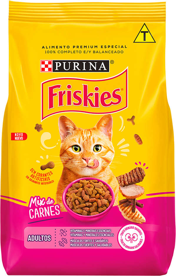 Ração Seca Nestlé Purina Friskies Mix de Carnes para Gatos Adultos - 10,1Kg
