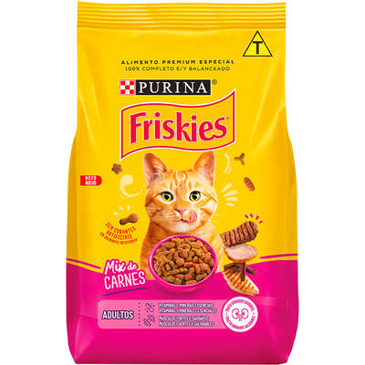 Ração Seca Nestlé Purina Friskies Mix de Carnes para Gatos Adultos