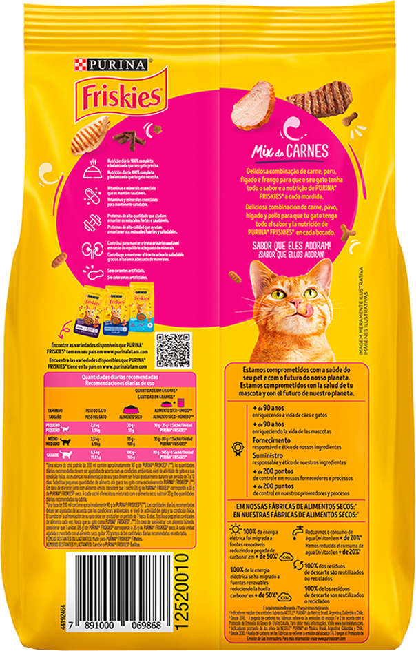 Ração Seca Nestlé Purina Friskies Mix de Carnes para Gatos Adultos - 10,1Kg
