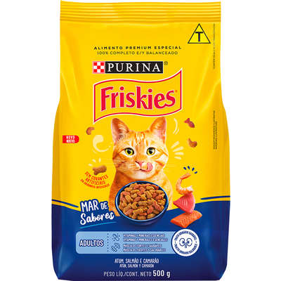 Ração Seca Nestlé Purina Friskies Peixe & Frutos do Mar para Gatos Adultos