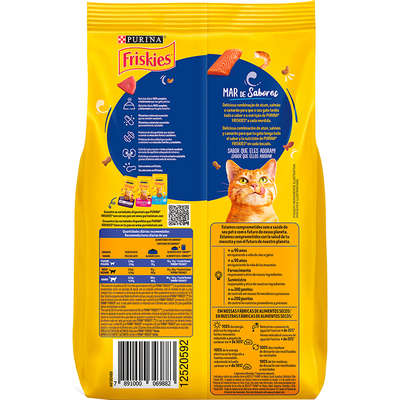 Ração Seca Nestlé Purina Friskies Peixe & Frutos do Mar para Gatos Adultos