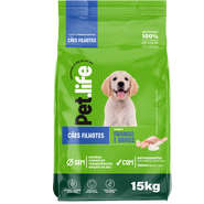 Ração Seca Pet.life Frango e Arroz para Cães Filhotes - 15Kg