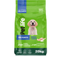 Ração Seca Pet.life Frango e Arroz para Cães Filhotes - 20Kg