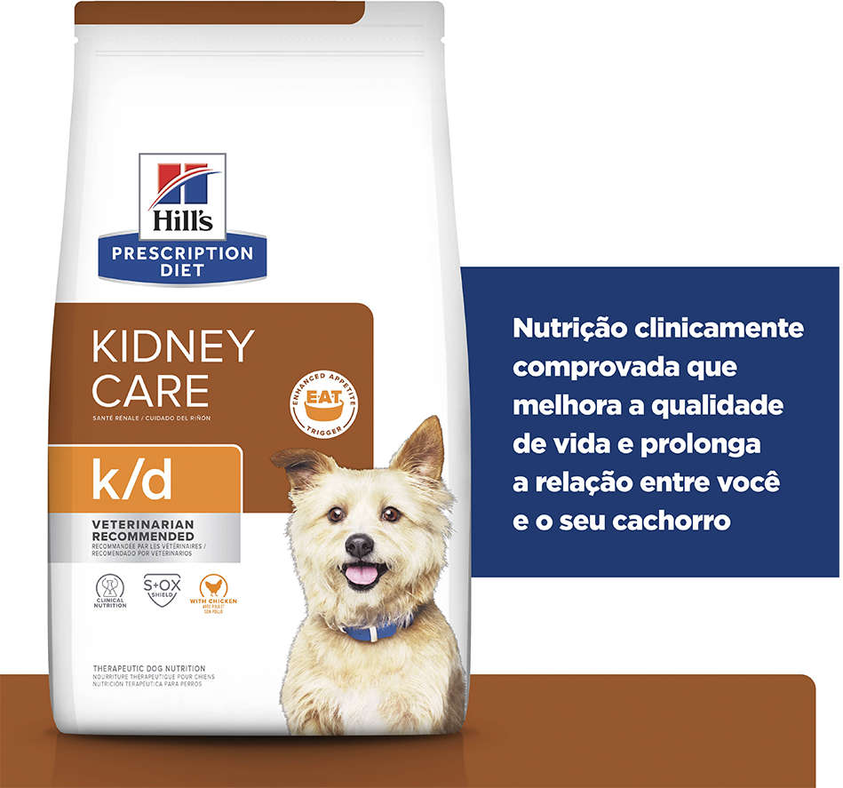Ração Seca Hill's Prescription Diet k/d Cuidado Renal para Cães Adultos - 1,5Kg