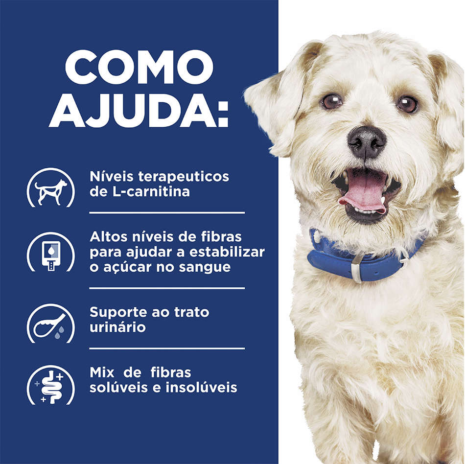 Ração Seca Hill's Prescription Diet w/d Controle do Peso e Glicêmico para Cães Adultos - 3,8Kg