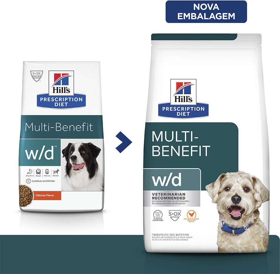 Ração Seca Hill's Prescription Diet w/d Controle do Peso e Glicêmico para Cães Adultos - 3,8Kg