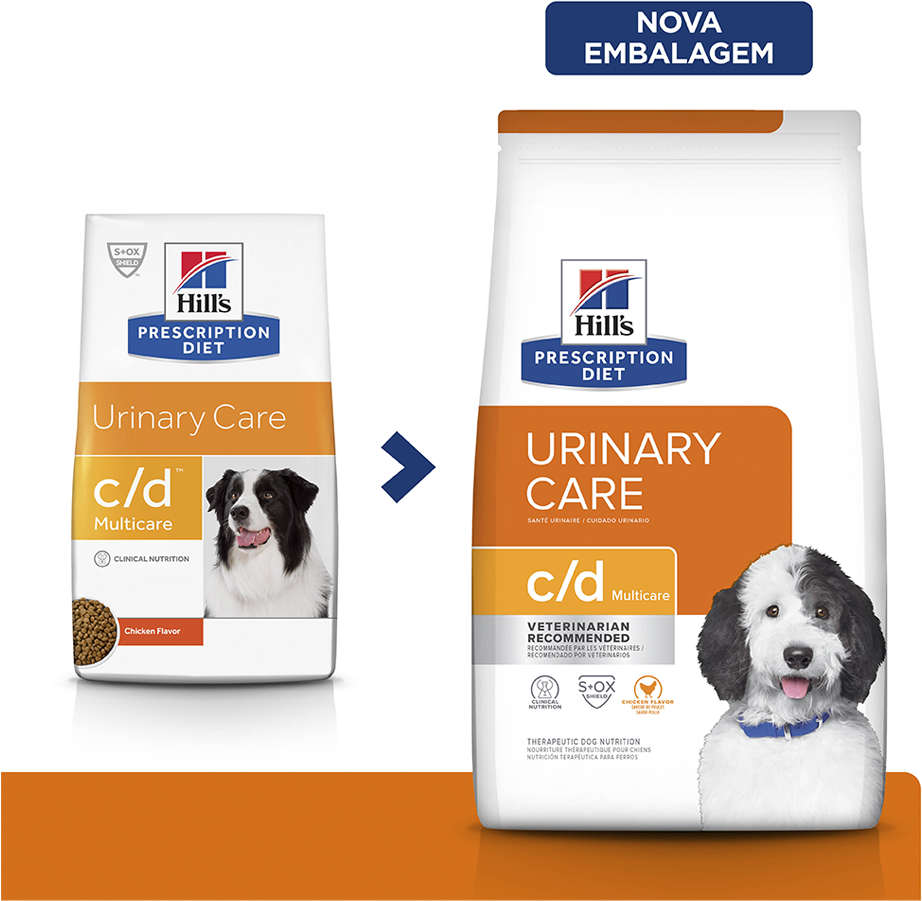 Ração Seca Hill's Prescription Diet c/d Multicare Cuidado Urinário para Cães Adultos - 7,98Kg
