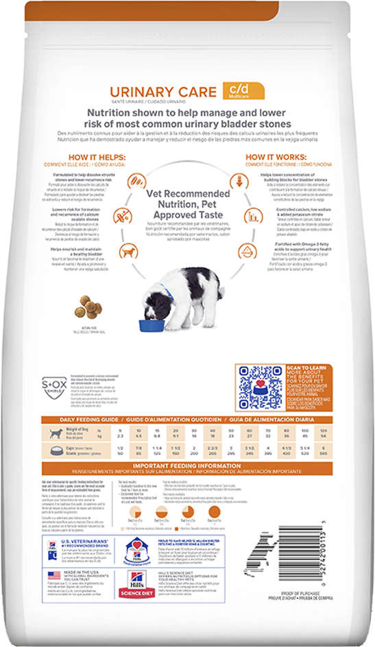 Ração Seca Hill's Prescription Diet c/d Multicare Cuidado Urinário para Cães Adultos - 7,98Kg
