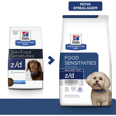 Ração Seca Hill's Prescription Diet z/d Pedaços Pequenos Alergia