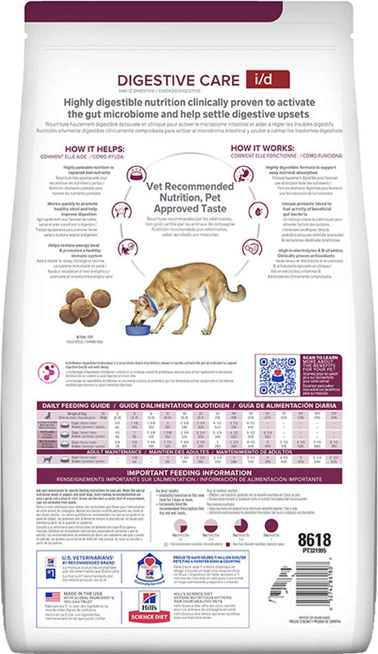 Ração Seca Hill's Prescription Diet i/d Cuidado Gastrointestinal para Cães Adultos - 7,98Kg