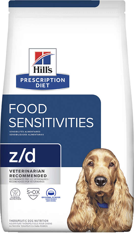 Ração Hills Canine Prescription Diet Z/D para Alergias Alimentares e Pele para Cães Adultos - 3,6Kg