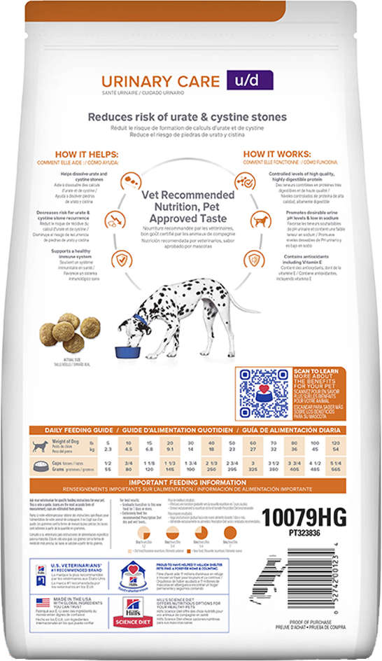 Ração Seca Hill's Prescription Diet u/d Cuidado Urinário para Cães Adultos 3,8Kg - 3,8Kg