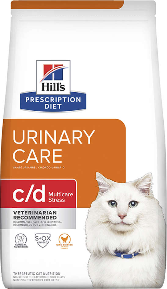 Ração Seca Hill's Prescription Diet c/d Multicare Stress Cuidado Urinário para Gatos Adultos - 3,8Kg
