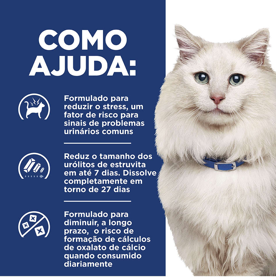 Ração Seca Hill's Prescription Diet c/d Multicare Stress Cuidado Urinário para Gatos Adultos - 3,8Kg