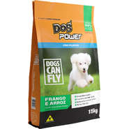 Ração Seca Dog Power Dogs Can Fly Frango e Arroz para Cães Filhotes - 15Kg
