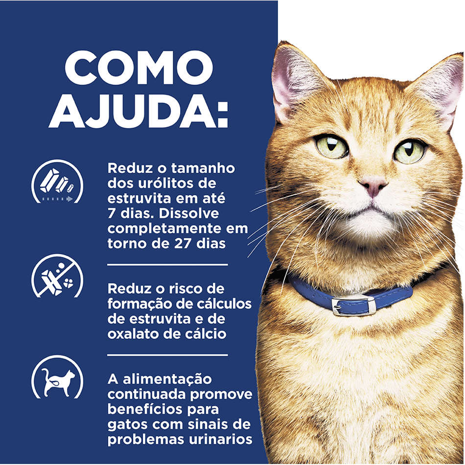 Ração Úmida Hill's Prescription Diet c/d Cuidado Urinário Multicare Frango e Vegetais para Gatos - 82 g