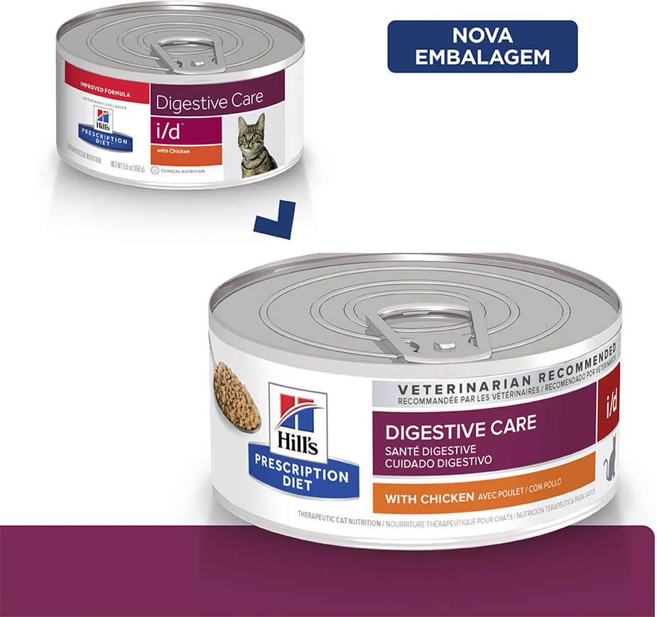Ração Úmida Hill's Prescription Diet Lata i/d Cuidado Digestivo para Gatos Adultos - 82 g