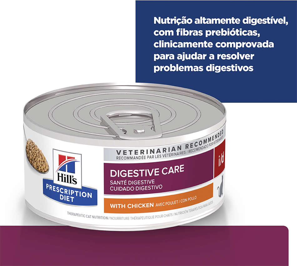 Ração Úmida Hill's Prescription Diet Lata i/d Cuidado Digestivo para Gatos Adultos - 82 g