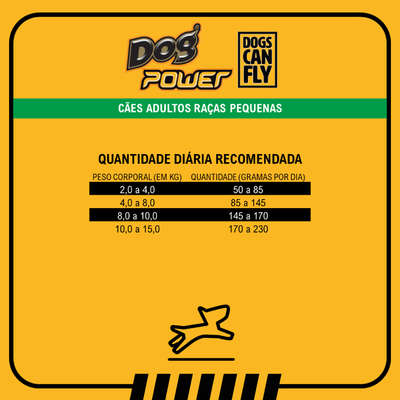 Ração Seca Dog Power Dogs Can Fly Frango e Arroz para Cães Adultos