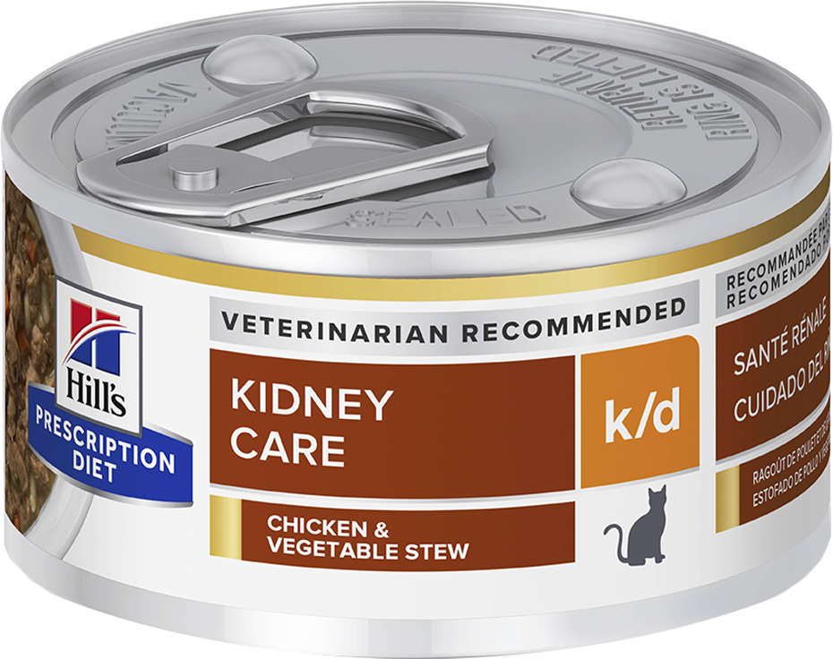 Ração Úmida Hill's Prescription Diet Lata k/d Cuidado Renal para Gatos - 82 g