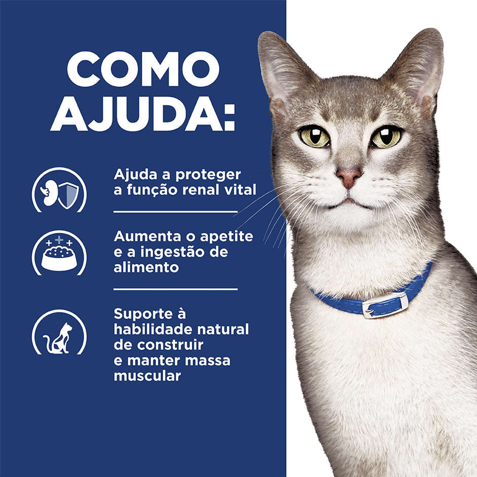 Ração Úmida Hill's Prescription Diet Lata Sabor Atum k/d Cuidado Renal para Gatos - 82 g