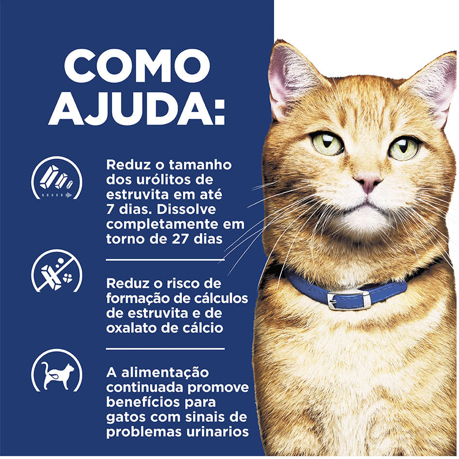 Ração Seca Hill's Prescription Diet c/d Multicare Cuidado Urinário para Gatos Adultos - 1,81Kg