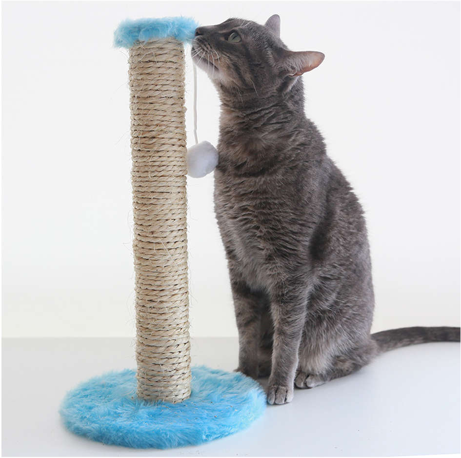 Brinquedo Arranhador Sisal Pelúcia Azul - Tam. M