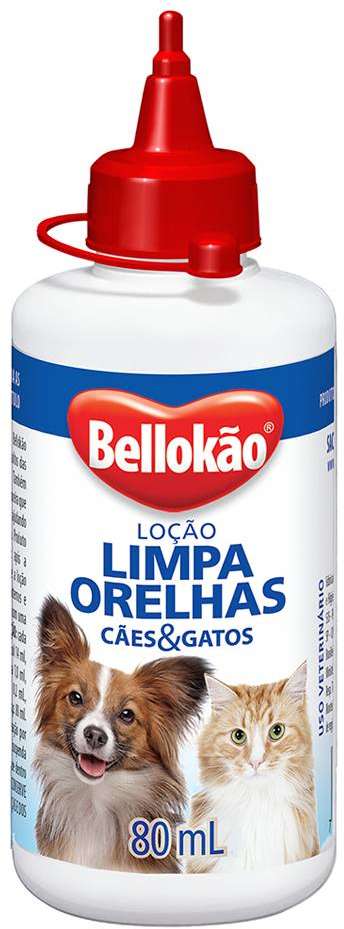 Loção Limpa Orelhas Bellokão Cães e Gatos - 80 mL
