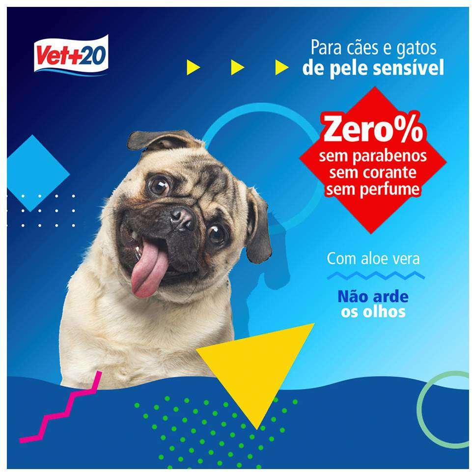 Shampoo Vet + 20 Hipoalergênico - 500 mL