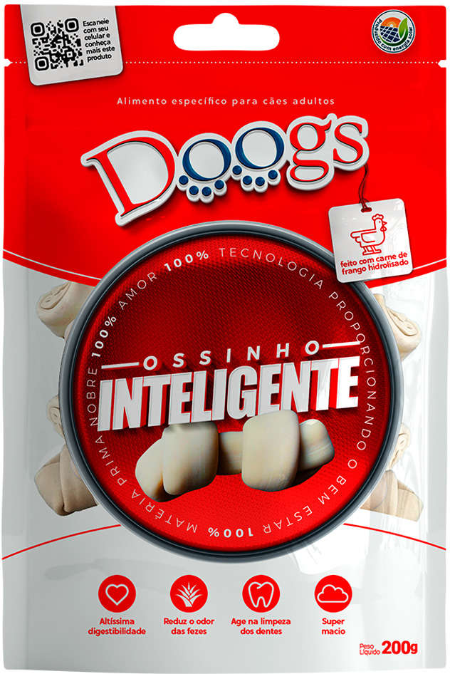 Ossinho Doogs Inteligente Médio para Cães - 200 g