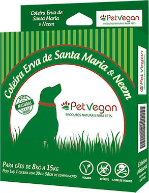 Coleira PetVegan para Cães de 8 a 15Kg - 58 cm