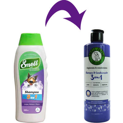 Shampoo VetSense Smell Fresh 3 em 1 para Cães e Gatos
