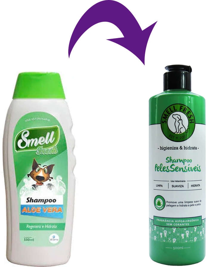 Shampoo Smell Fresh Peles Sensíveis para Cães e Gatos - 500 mL
