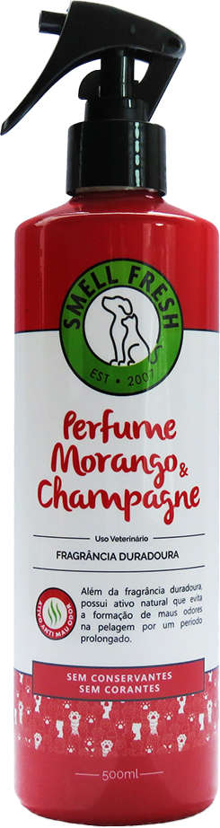 Perfume Smell Fresh Morango e Champagne para Cães e Gatos - 500 mL