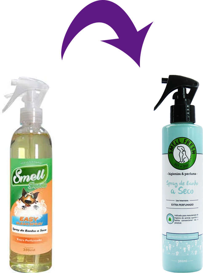 Banho a Seco VetSense Smell Fresh Easy Clean Spray para Cães e Gatos - 300 mL