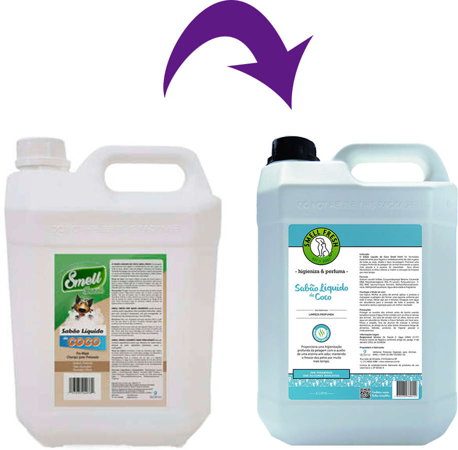 Sabão Líquido Smell Fresh Coco para Cães e Gatos - 5 Litros
