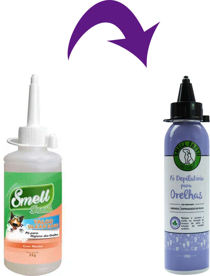 Pó Depilatório para Orelhas Smell Fresh para Cães e Gatos - 35 g